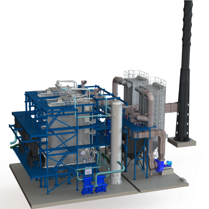 Industrial biomass boiler