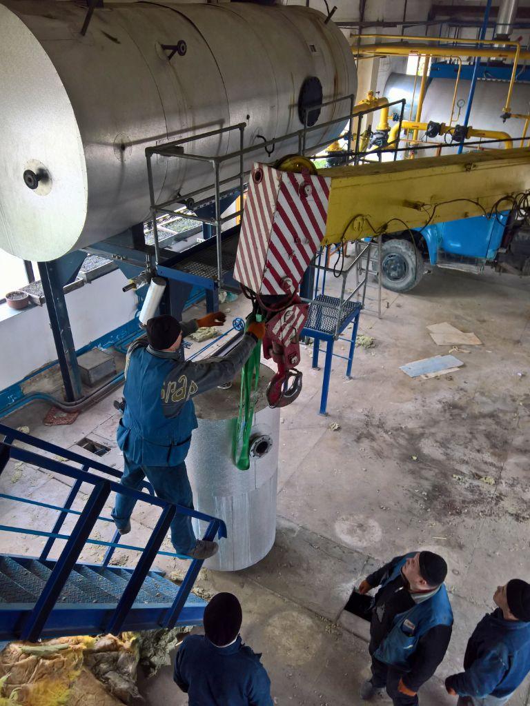 Installation of the deaerator and deaeration column